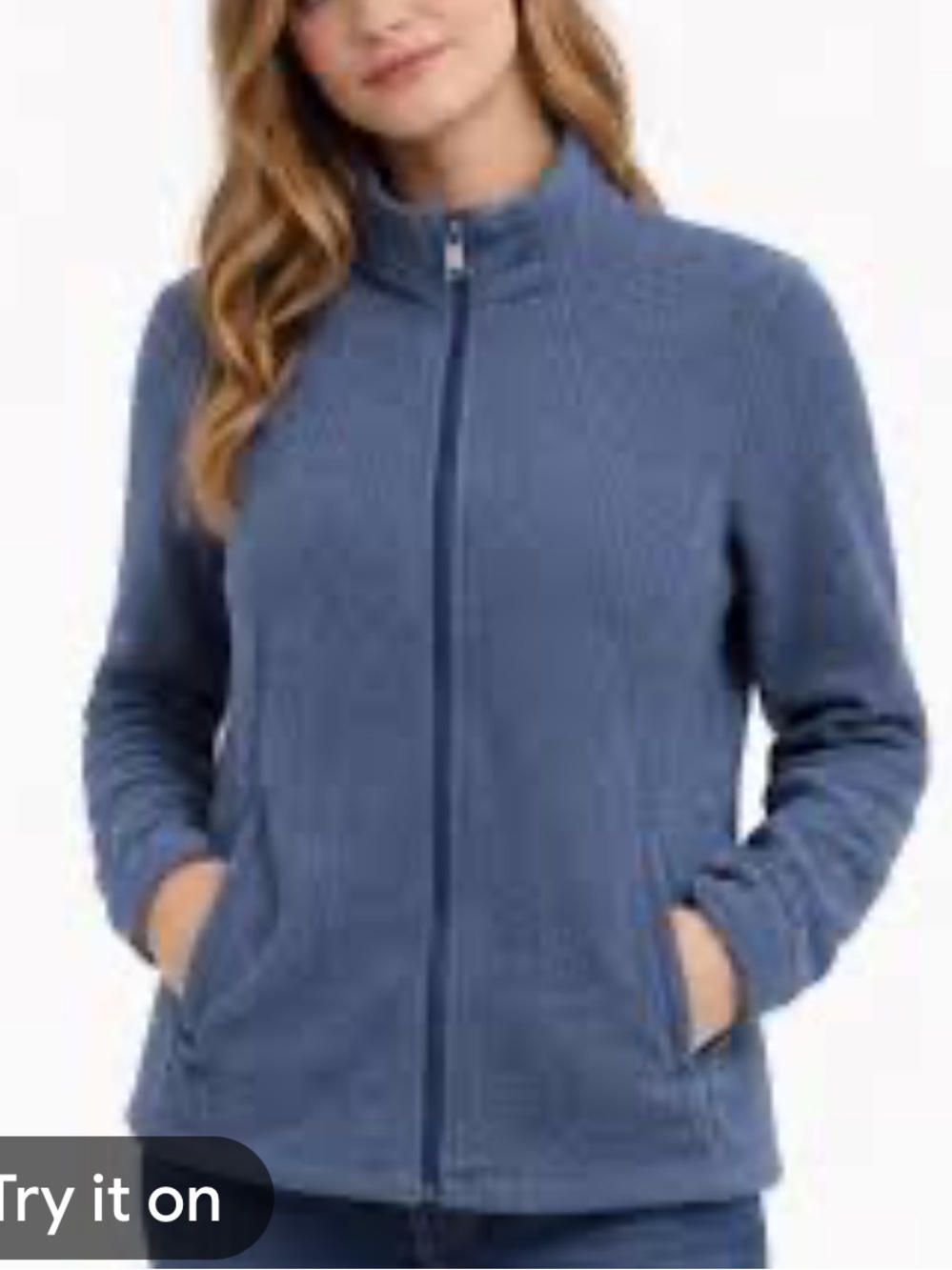 Athleta new Stroll fleece Cozy Full-Zip Jacket in x small  Blue $129
